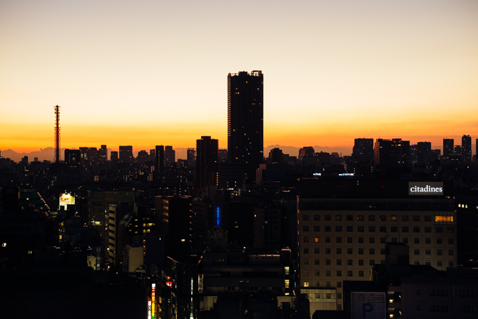 Sunrise in Shinjuku.